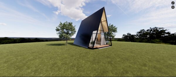Chalé 44m² – Um quarto no mezanino – Exterior 4