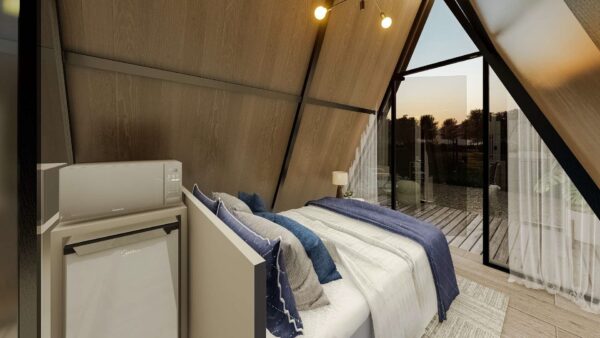 Chalé 15m² – Suíte – Interior 3
