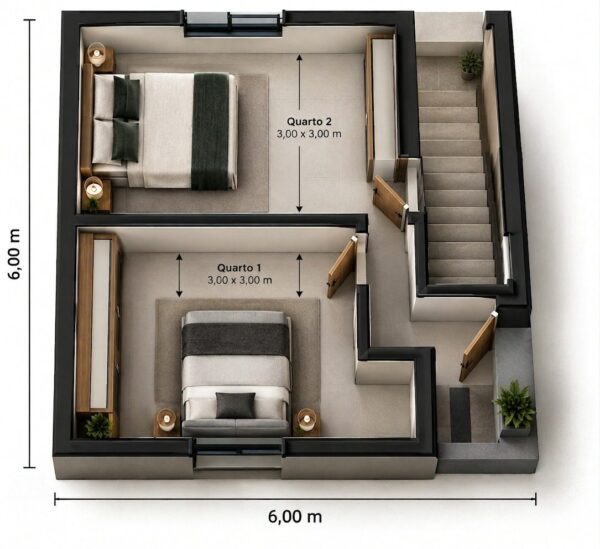 Loft 72m² – Planta baixa 2